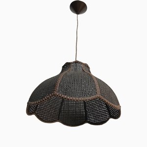 Ceiling Lamp Woven From Thick Threads, 1970s