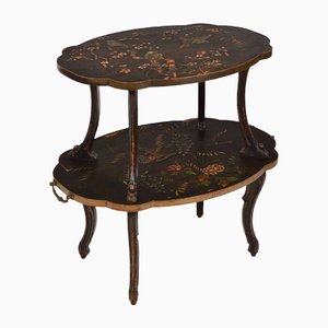 French Chinoiserie Etagere Side Table, 1930s