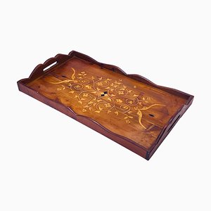 French Platter in Wood Marquetry Made