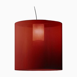 Lámpara colgante Moaré X en rojo de Antoni Arola