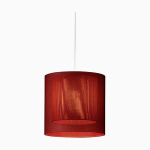 Red Moaré Ms Pendant Lamp by Antoni Arola