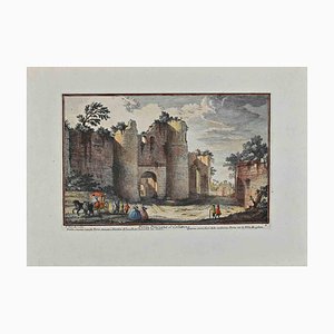 Giuseppe Vasi, Porta Pinciana, Original Etching, 18th-Century