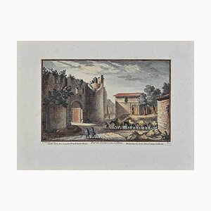 Giuseppe Vasi, Porta Salaria, Grabado original, siglo XVIII