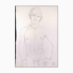 Anthony Roaland, Portrait of a Boy, Original Drawing, 1981