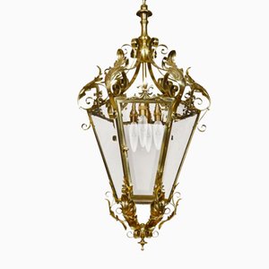 Large Brass 4-Light Lantern
