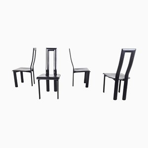 Italian Model Regia Dining Chairs by Antonello Mosca for Ycami, 1980s, Set of 4