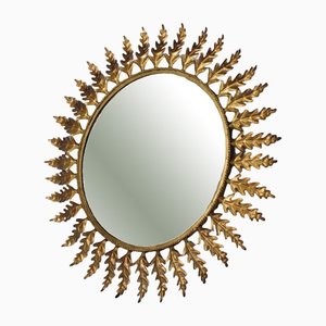 Vintage Sun Mirror in the style of Gilbert Poillerait