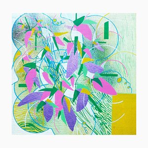 Brigitte Mathé, Bouquet Spring 2, 2021, acrílico sobre lienzo