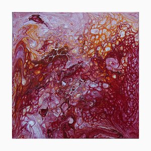 Brigitte Mathé, Abstract 2,2021, acrílico sobre lienzo