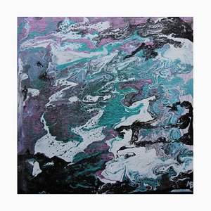 Brigitte Mathé, Abstract 7, 2021, acrílico sobre lienzo