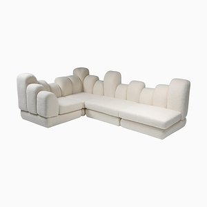 Wool Dromadaire Section Sofa by Hans Hopfer for Roche Bobois, 1974, Set of 4