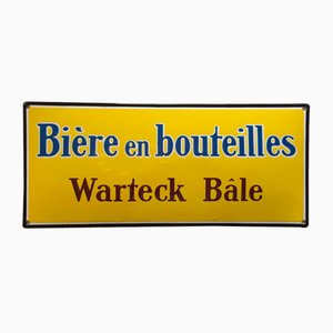 Warteck Basel Enamel Sign, 1940s