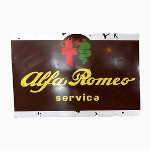 Old Alfa Romeo Enamel Sign, 1950s