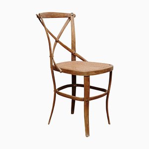 Nummer 91 Stuhl aus Holz & Rattan von August Thonet, 1920er