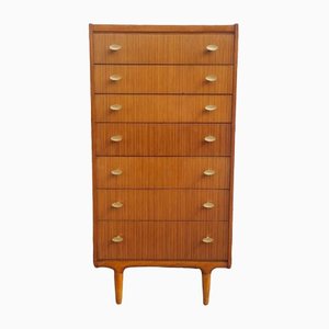 Large Mid-Century Teak Chest of 7 Drawers from Wrighton