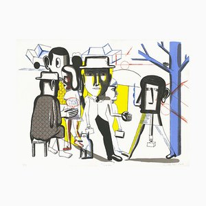 Eric Lambé, La Rue, 2017, Lithograph