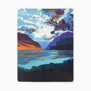 Olivier Masmonteil, Paysage 2017 (Hawea. NZ), 2017, Litografía