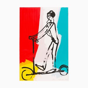 Alain Séchas, Trottinette, 2018, Screen Print