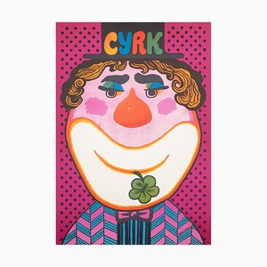 Affiche de Cirque de Clown de Bocianowski, Pologne, 1974