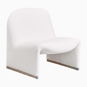 Mid-Century Bouclé Alky Lounge Chair by Giancarlo Piretti for Castelli