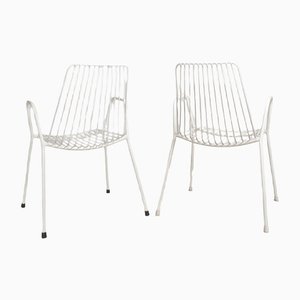 Metalldraht Stühle, 1960er, 2er Set