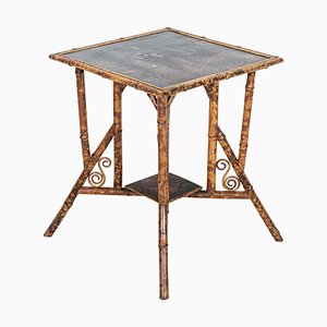 Antique English Side Table in Bamboo