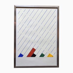 Mauro Reggiani, Abstract Composition, 1970s, Screen Print, Framed