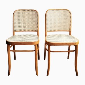 Mid-Century Modern 811 Dining Chairs by Josef Hoffman for Thonet, 1980s, Set of 2