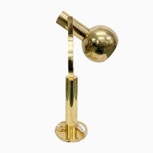 Table Lamp in Brass with Adjustable Ball-Shaped Shade, 1970s