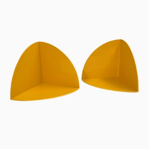 Yellow Model 4909 Bookends by Giotto Stoppino for Kartell, Set of 2