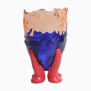 Clear Extracolour Vase in Klar Pink, Blau und Matt Fuchsia von Gaetano Pesce für Fish Design