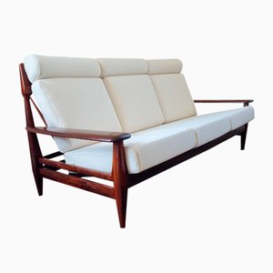 Mid-Century Sofa mit hoher Rückenlehne im Stil von Jean Gillon, 1960er