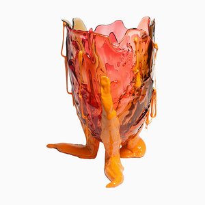 Klare Special Extracolor Vase in Klarbraun, Fuchsia, Rosa und Mattgelb von Gaetano Pesce für Fish Design