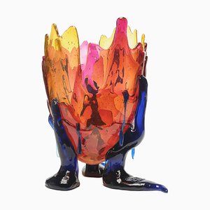 Clear Special Extracolor Amber, Clear Fuchsia, Clear Blue Vase by Gaetano Pesce for Fish Design