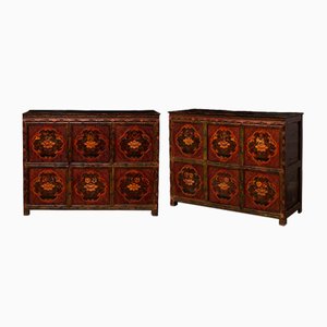 Meubles Peints Antiques, Tibet, Set de 2