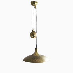 Counterbalance Brass Pendant Lamp in the style of Florian Schulz