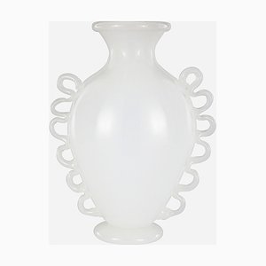 Murano Glass Vase with Handles by Martinuzzi for Venini