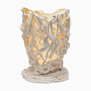 Special Clear, Matt White Spaghetti Vase by Gaetano Pesce for Fish Design