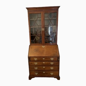 Antique Mahogany Bureau Bookcase in the style of George III