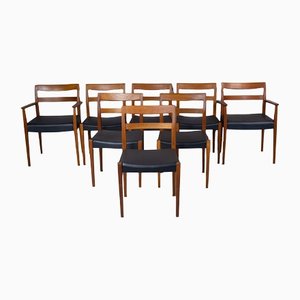Swedish Garmi Dining Chairs and Carvers by Nils Jonsson for Hugo Troeds, 1960s, Set of 8