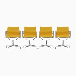 Vintage Aluminium Ea108 Office Chairs by Charles & Ray Eames for Vitra, Set of 4