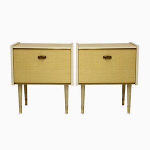 Mid-Century Bedside Tables, 1950s, Set of 2