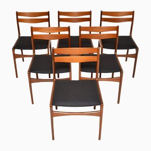 Danish Teak and Afromosia Dining Chairs, Set of 6