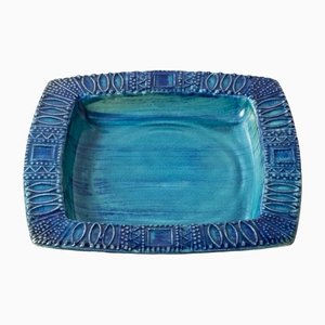 Turquoise Ceramic Bowl from Bay Keramik, 1970s