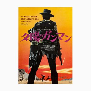 For a Few Dollars More Original Vintage Movie Poster, Japanese, 1972