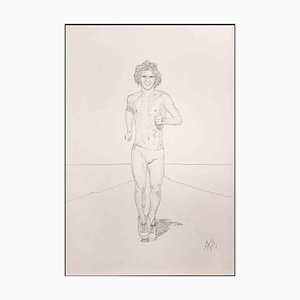 Anthony Roland, L'uomo che corre, disegno originale, 1981