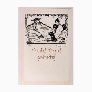 Unbekannt, Vie des Dames Galantes, Original Burin Druck, 1910er