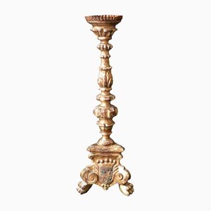 Louis XIV Gilded Wooden Candlestick, 1600s