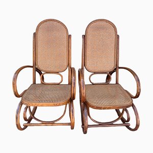 Rocking Chairs in Beech by Mickael Thonet, Set of 2