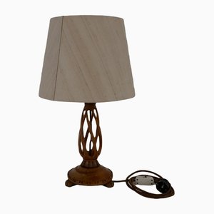 Mid-Century Table Lamp in Wood